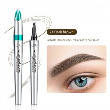Sweat resistant four-line eyebrow pencil