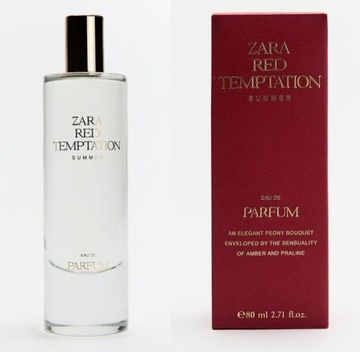 ZARA - RED TEMPTATION SUMMER PERFUMY DAMSKIE W PUDEŁKU BOX NOWE EDP 80ml