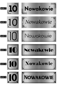 ZESTAW Tabliczek na DRZWI Nazwisko + NUMER Wzory