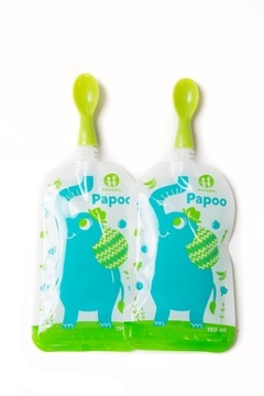 Многоразовые пакеты для еды Petite&Mars Papoo, 6 шт., слон