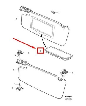 ZRCÁTKO PROTISLUNEČNÍ VOLVO C30 39868295