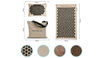 ECO AKUMATA АКУПРЕССУУРНЫЙ КОВРИК + ПОДУШКА ДЛЯ ЗДОРОВЬЯ