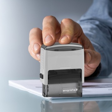 WAGRAF B3s ШТАМП ДЛЯ 6 СТРОК НАЗВАНИЕ КОМПАНИИ ОФИСНЫЙ ДИЗАЙН + ЛАСТИК