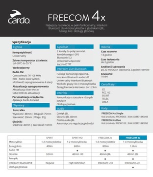 Универсальный домофон CARDO FREECOM 4X DUO