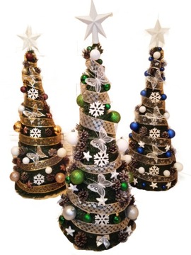 ШИШКА, Елка Рождественская, УКРАШЕННАЯ украшениями, 80 см, НАКОНЧЕННАЯ