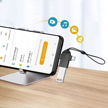 Адаптер Micro USB OTG 2 в 1 с USB-C типа C на USB 3.0