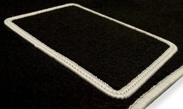 ВЕЛЮРОВЫЕ КОВРИКИ ДЛЯ FIAT 500 (2007-...) ЧЕРНЫЕ + ВЫШИВКА 500