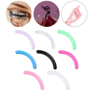 Насадки для щипцов для ресниц, 20 шт. Переносные резинки для стандартных щипцов для завивки, фиолетовые.