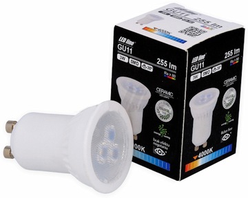 Żarówka LED MR11 GU10 3W 35mm Neutralna CERAMICZNA