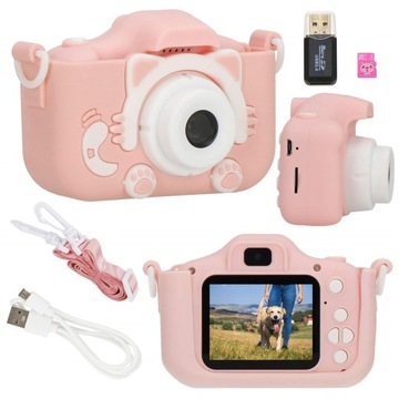 APARAT CYFROWY DLA DZIECI FULL HD 40 Mpx KAMERA GRY+KARTA 32gb ZESTAW XXL