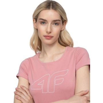 Koszulka damska T-shirt 4F H4L22 TSD353 jasny róż