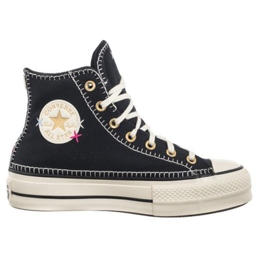 Buty Trampki za Kostkę Damskie Converse CTAS Lift HI Black Czarne