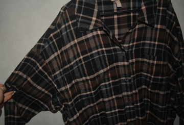 Luźna flanelowa koszula H&M XL