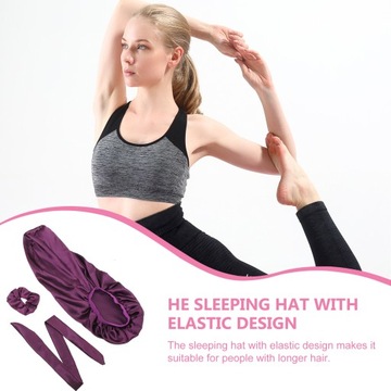 1 комплект шелковой повязки для сна с вьющимися волосами
