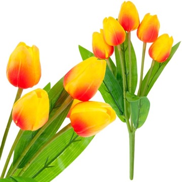 TULIPAN BUKIET TULIPANÓW X5 SZTUCZNE KWIATY TULIPANY W BUKIECIE PIANKOWE