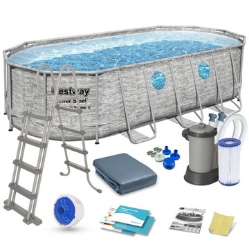 BASEN STELAŻOWY OGRODOWY 549x274x122 BESTWAY 12w1