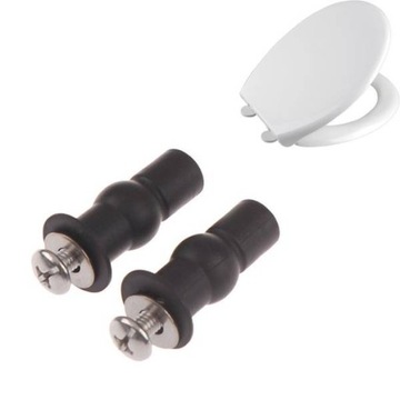 Распорный винт для крепления сиденья на унитаз М6 14мм с фланцем - 2 шт.