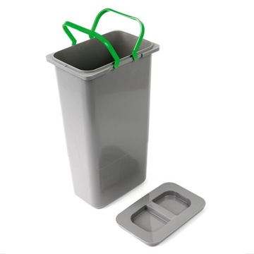 Контейнер для мусора 9л, с крышкой и ручками.