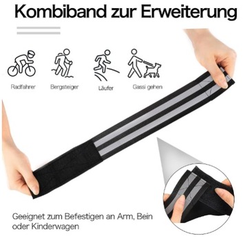 НАБОР СВЕТООТРАЖАЮЩИХ ЛЕНТ С ЗАВИСКОЙ ДЛЯ ВИДИМОСТИ