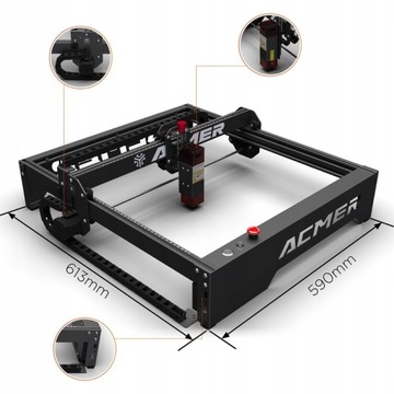 Лазерный гравировальный станок ACMER P1 10 Вт 400 x 410 мм 50 Вт DIY + платформа 400*400