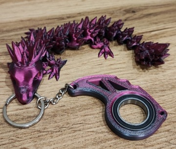 Keyspinner Keyrambit+DRAGON CRYSTAL BABY DRAGON TikTok — ФИОЛЕТОВЫЙ