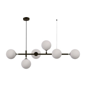 LIGHT PRESTIGE ALISA LP-005/6P BK/WH LAMPA WISZĄCA CZARNA KULE BIAŁE