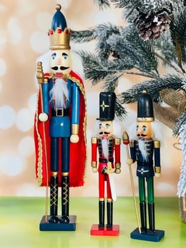 FIGURKA ŚWIĄTECZNA DZIADEK DO ORZECHÓW 25 cm BIAŁY