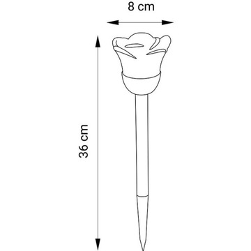 4x светодиодные солнечные садовые лампы для улицы с шипами, холодный белый + RGB