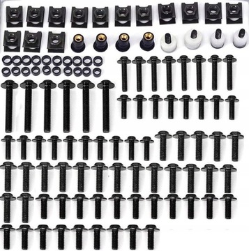 НАБОР МОТОЦИКЛОВЫХ ВИНТОВ + ОБЛИКАТЕЛЬНЫХ ПЛАСТИН 193 ШТ. ДЛЯ ПЛАСТМАССОВОГО СКУТЕРА