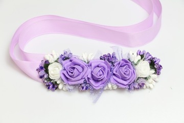 Комплект для девочки, повязка, пояс к платью, на свадьбу, причастие.