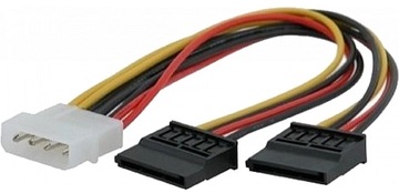 ADAPTER PRZEJŚCIÓWKA MOLEX - SATA x2 15cm Lanberg