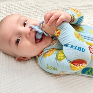 МАЛИНОВЫЙ ПРОРЕЗЫЧКИ синий МАССАЖ охлаждает ТРУБКИ БЕЗОПАСНЫЙ силикон RAZBABY