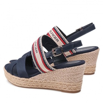 BUTY NA KOTURNIE TOMMY HILFIGER DAMSKIE SANDAŁY 37