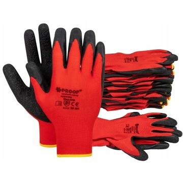 RĘKAWICE RĘKAWICZKI OCHRONNE ROBOCZE BHP BUDOWLANE PROOF ROZ. 9 XL 12 PAR
