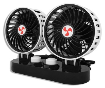 АВТОМОБИЛЬНЫЙ ВЕНТИЛЯТОР 360° ВЕНТИЛЯТОР С ДВОЙНОЙ РЕГУЛИРОВКОЙ БЕСШУМНЫЙ КОКПИТ 12В 24В