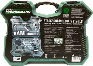 BRÜDER MANNESMANN НАБОР ТОРЦЕВЫХ КЛЮЧЕЙ 215EL. M98430 ТРЕЩОТКИ КЕЙС