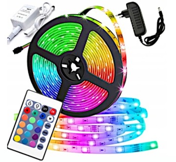 RGB LED STRIP 300 LED SMD 5M + ВОДОНЕПРОНИЦАЕМЫЙ ДИСТАНЦИОННЫЙ ДИСТАНЦИОННЫЙ