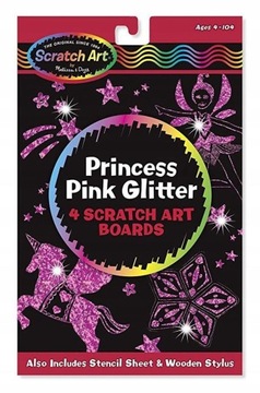 MELISSA AND DOUG PRINCESS SCRATCH ART KSIĘŻNICZKA BROKATOWA WYDRAPYWANKA 4+