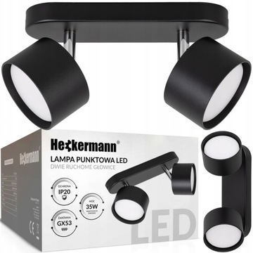 СВЕТОДИОДНЫЙ НАСТЕННЫЙ ПОТОЛОЧНЫЙ СВЕТИЛЬНИК ЧЕРНЫЙ НАСТЕННЫЙ СВЕТИЛЬНИК LOFT 2xGX53