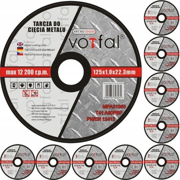 TARCZA TARCZE DO CIĘCIA METALU 125 X 1.0 STALI 10