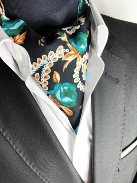 Fular wiązany krawat Ascot twill produkt POLSKI