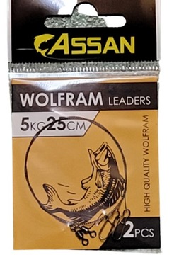 PRZYPON WOLFRAMOWY 25 CM 5 KG 0,18 mm