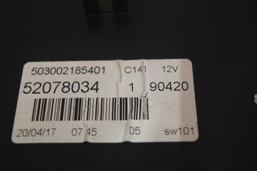 FIAT FIORINO III FACELIFT 1.4 PŘÍSTROJOVÁ DESKA