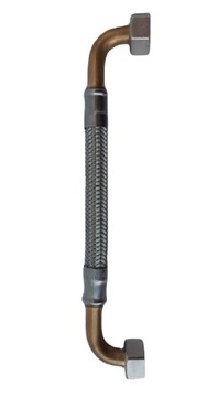 WĄŻ N-N KOLANKOWY 1/2''x1/2'' 25cm