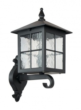 Kinkiet ogrodowy retro czarna lampa średniowieczna elewacyjna ogród E27