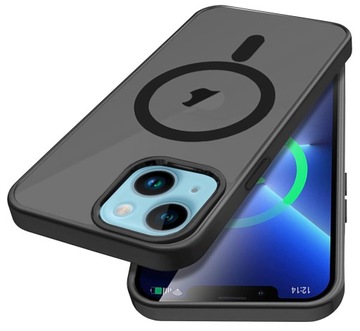 Чехол для iPhone 13–iPhone 14 УСИЛЕННЫЙ МАТОВЫЙ ЧЕХОЛ ДЛЯ MAGSAFE + СТЕКЛО
