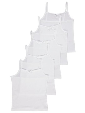 PRIMARK 5x podkoszulki KOSZULKI topy BIAŁE r 146