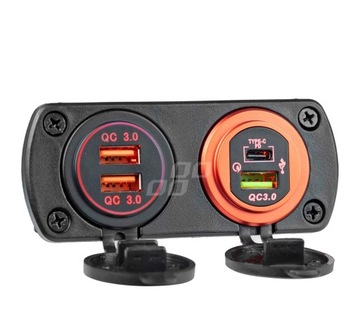 Ładowarka gniazdo 2xUSB samochodowe motor 12V 24V