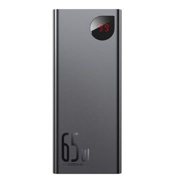 BASEUS POWERBANK 2x USB USB C micro USB 20000 мАч 65 Вт QC4.0 PD POWER BANK