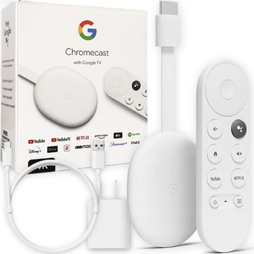 МУЛЬТИМЕДИЙНЫЙ ПЛЕЕР GOOGLE CHROMECAST 4.0 SMART TV, 4 ГБ, Wi-Fi
